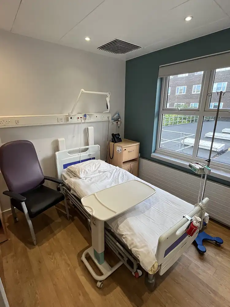 Adult Amenity Room with window view and side cupboard | Parkside Suite